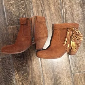 Sam Edelman Louie Fringe Booties 6.5